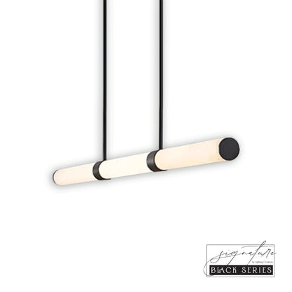 MADISON Spanish Marble Linear LED Pendant - Black, White, Brass and Antique Brass - Mases LightingLighting Creations