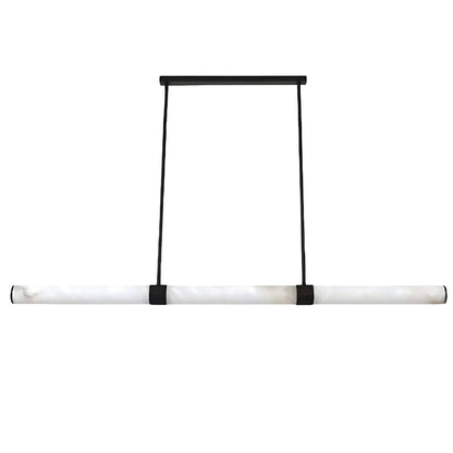 MADISON Spanish Marble Linear LED Pendant - Black, White, Brass and Antique Brass - Mases LightingLighting Creations