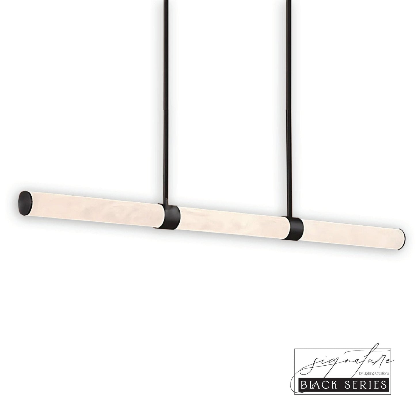 MADISON Spanish Marble Linear LED Pendant - Black, White, Brass and Antique Brass - Mases LightingLighting Creations