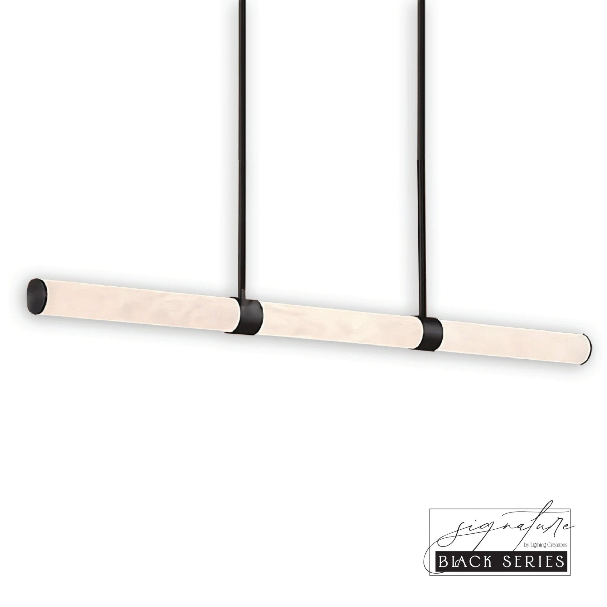 MADISON Spanish Marble Linear LED Pendant - Black, White, Brass and Antique Brass - Mases LightingLighting Creations
