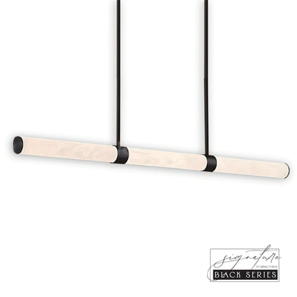 MADISON Spanish Marble Linear LED Pendant - Black, White, Brass and Antique Brass - Mases LightingLighting Creations