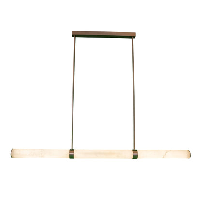 MADISON Spanish Marble Linear LED Pendant - Black, White, Brass and Antique Brass - Mases LightingLighting Creations