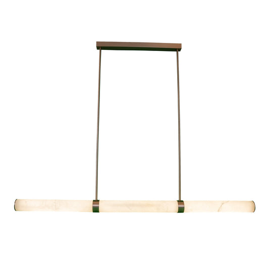 MADISON Spanish Marble Linear LED Pendant - Black, White, Brass and Antique Brass - Mases LightingLighting Creations