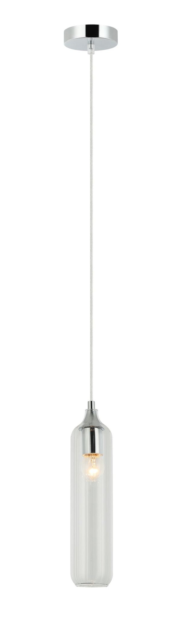Manga Glass Cylinder Pendant Light in Smokey Black, Green, Blue, Amber, Clear - Mases LightingCLA