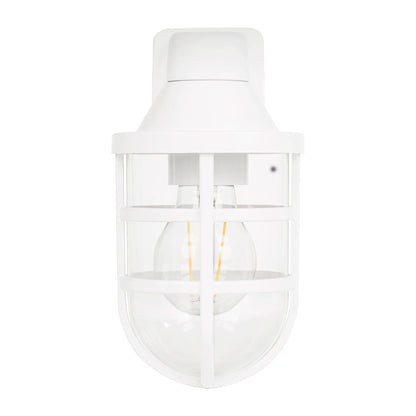 Marina Outdoor LED Wall Light in Black, Brass or White Havit Lighting - HV3511W - Mases LightingHavit Lighting