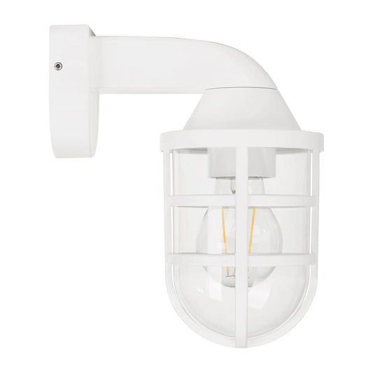 Marina Outdoor LED Wall Light in Black, Brass or White Havit Lighting - HV3511W - Mases LightingHavit Lighting