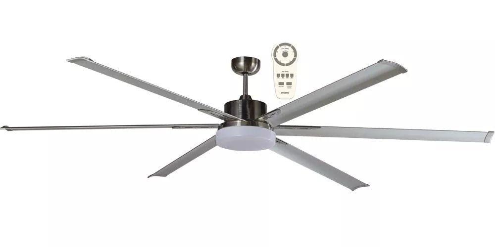 Martec Albatross 72" 6 Blade DC Ceiling Fan with 24W LED Light and Remote in White, Black or Brushed Nickel