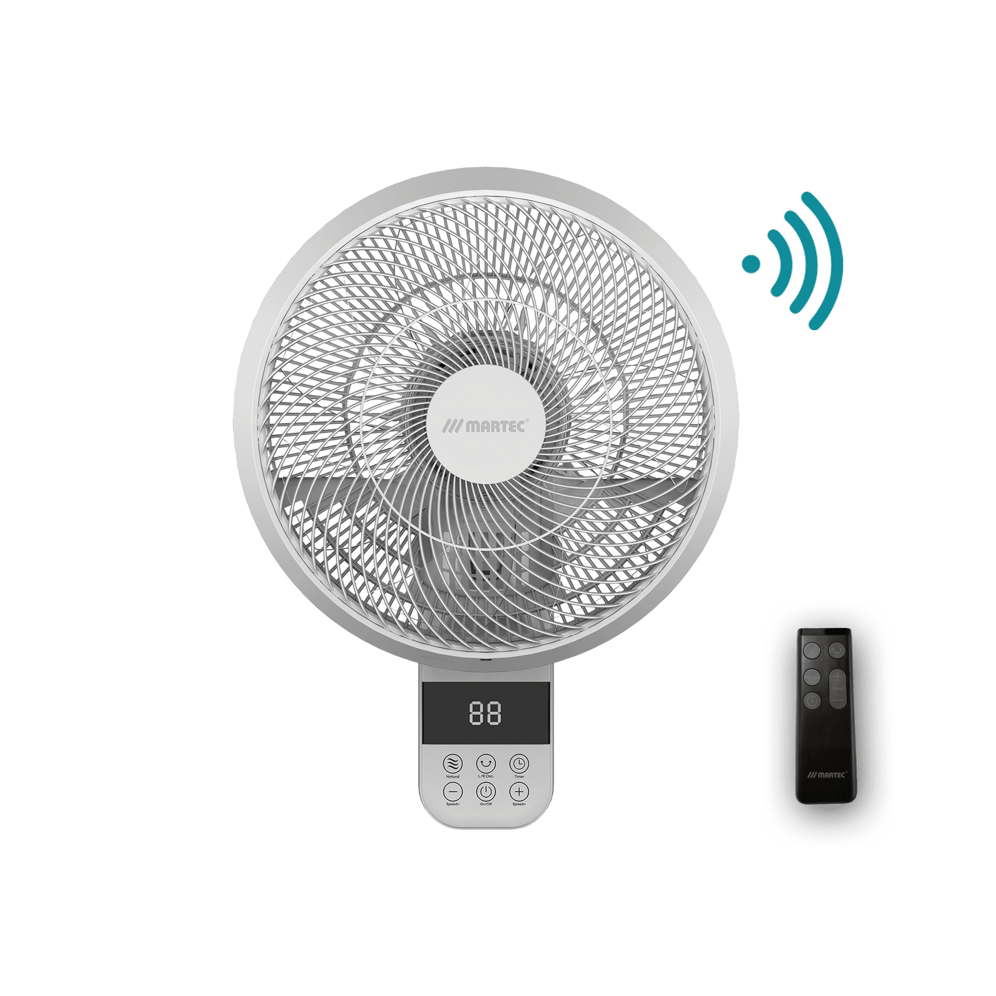 Martec Avalon DC 14″ Smart Wall Fan With Remote Control - Mases LightingMartec