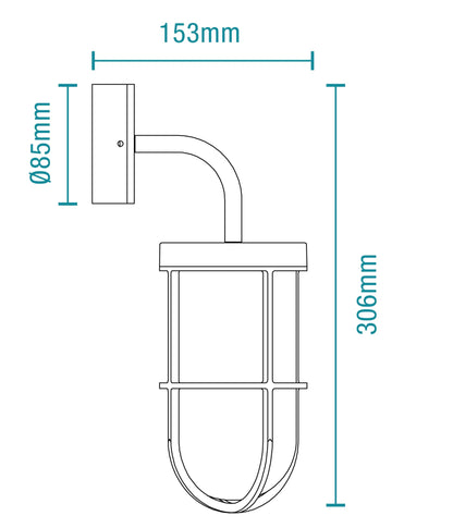 Martec Bronte E27 Exterior Wall Light - Mases LightingMartec