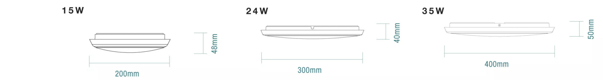 Martec Conrad Tricolour LED Ceiling Oyster Lights - Mases LightingMartec