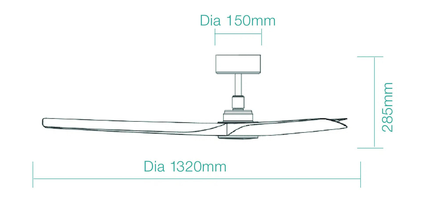 Martec Cordoba DC 52″ Smart Ceiling Fan With WIFI Remote Control + LED light | Martec Lighting - Mases LightingMartec