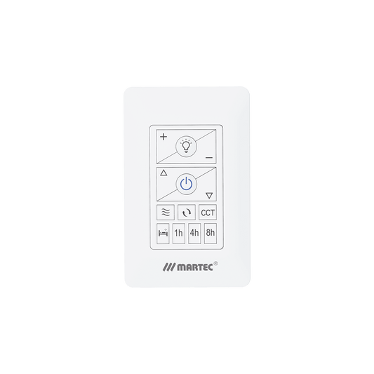 Martec DC Wall Controller for Quantum, Zorro and WiFi Ceiling Fans | White - Mases LightingMartec