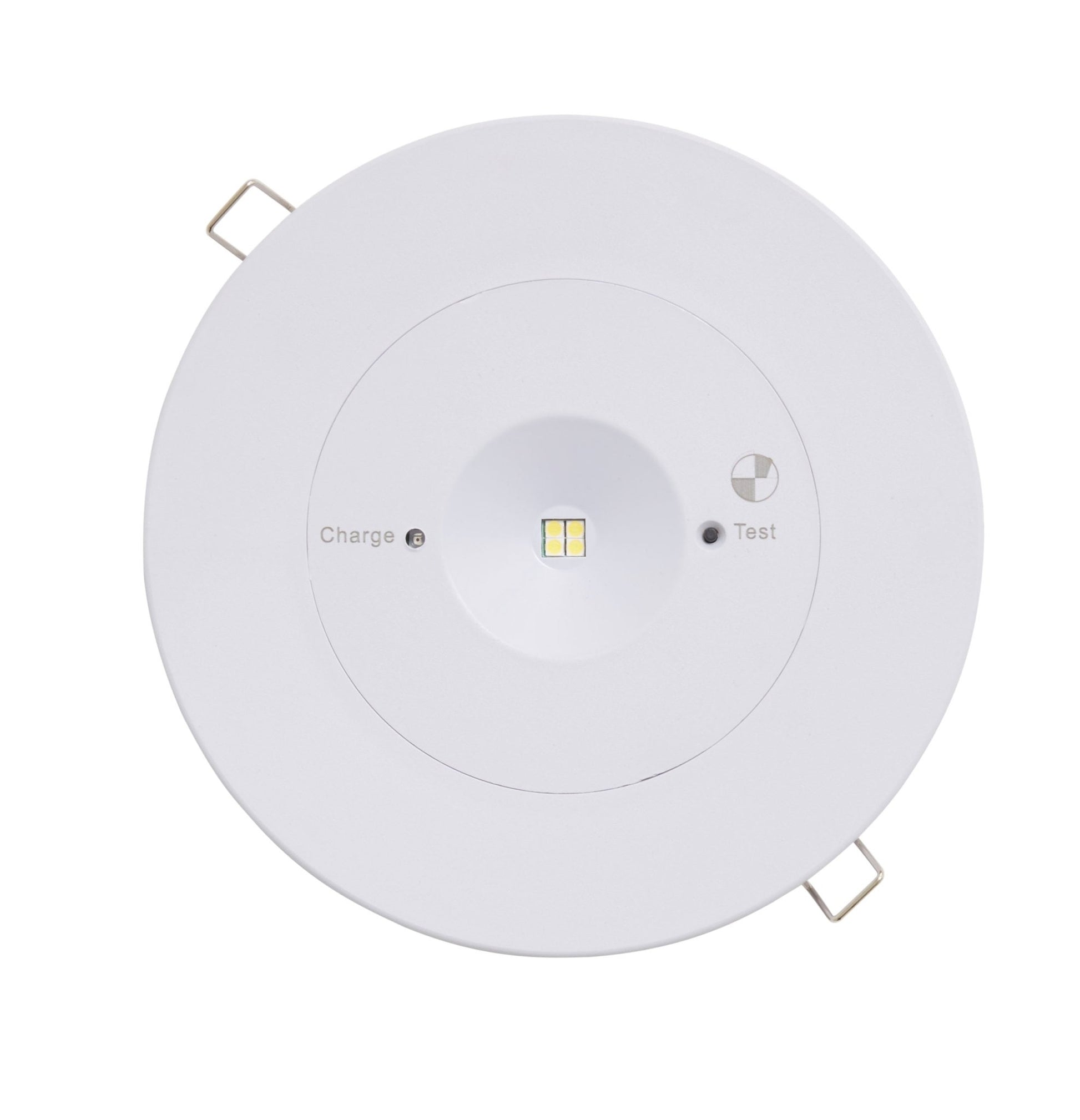 Martec Slimfire LED emergency light, ceiling or surface mount, white — Martec