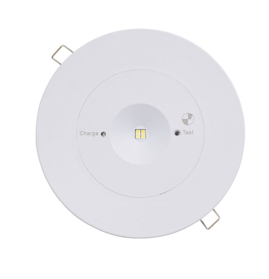 Martec Slimfire LED emergency light, ceiling or surface mount, white — Martec