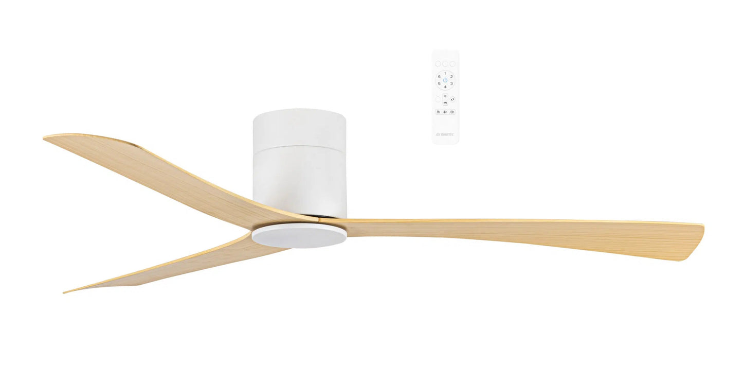 Martec Metro DC 52″ Smart Ceiling Fan With WIFI Remote Control in White, Black or White Oak - Mases LightingMartec