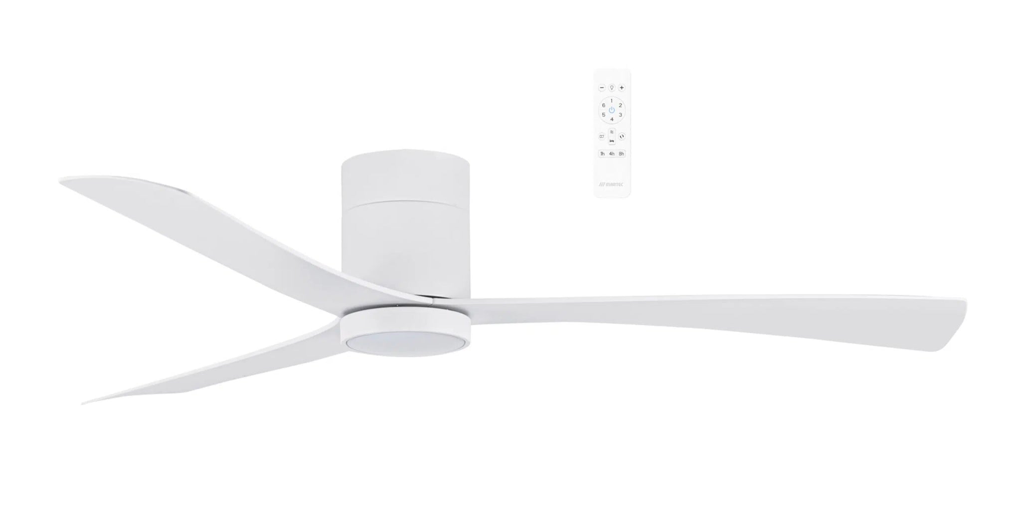 Martec Metro DC 52″ Smart Ceiling Fan With WIFI Remote Control + LED light in White, Black or White Oak - Mases LightingMartec