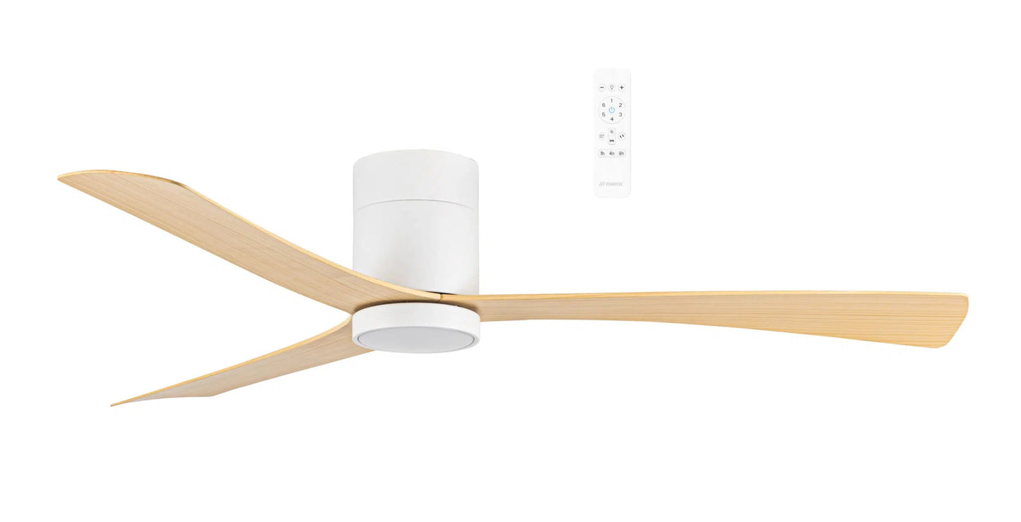 Martec Metro DC 52″ Smart Ceiling Fan With WIFI Remote Control + LED light in White, Black or White Oak - Mases LightingMartec