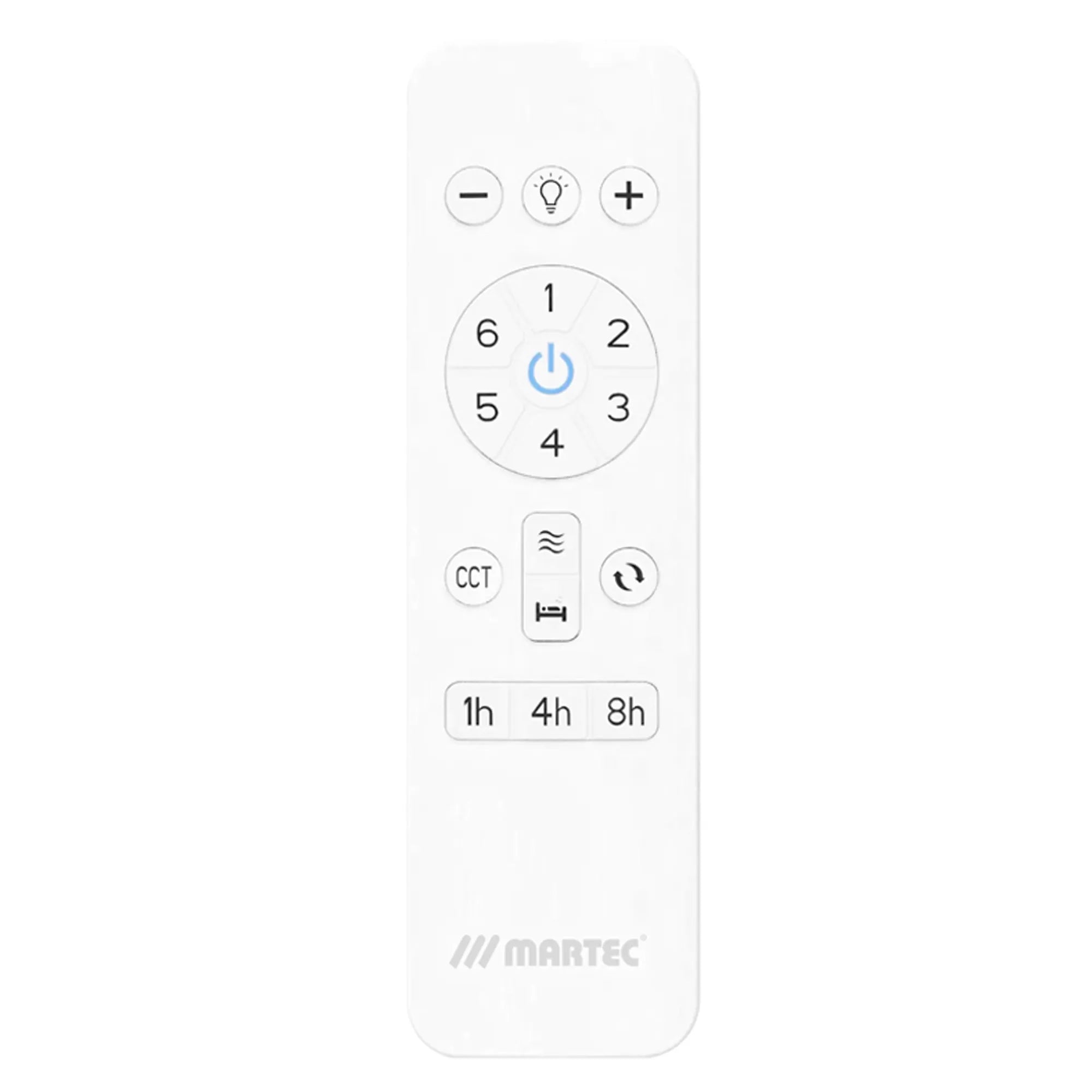 Martec Polo 52" DC Smart Ceiling Fan with Remote Control With Dimmable LED Light - Matt White, Matt White/Walnut or Nickel/Driftwood