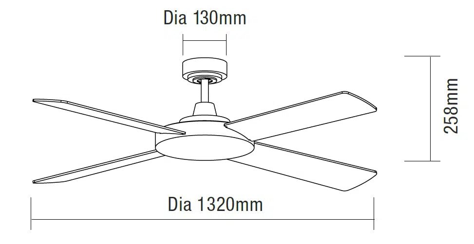 Martec Razor 52″ AC Ceiling Fan with Wall Controller - Mases LightingMartec