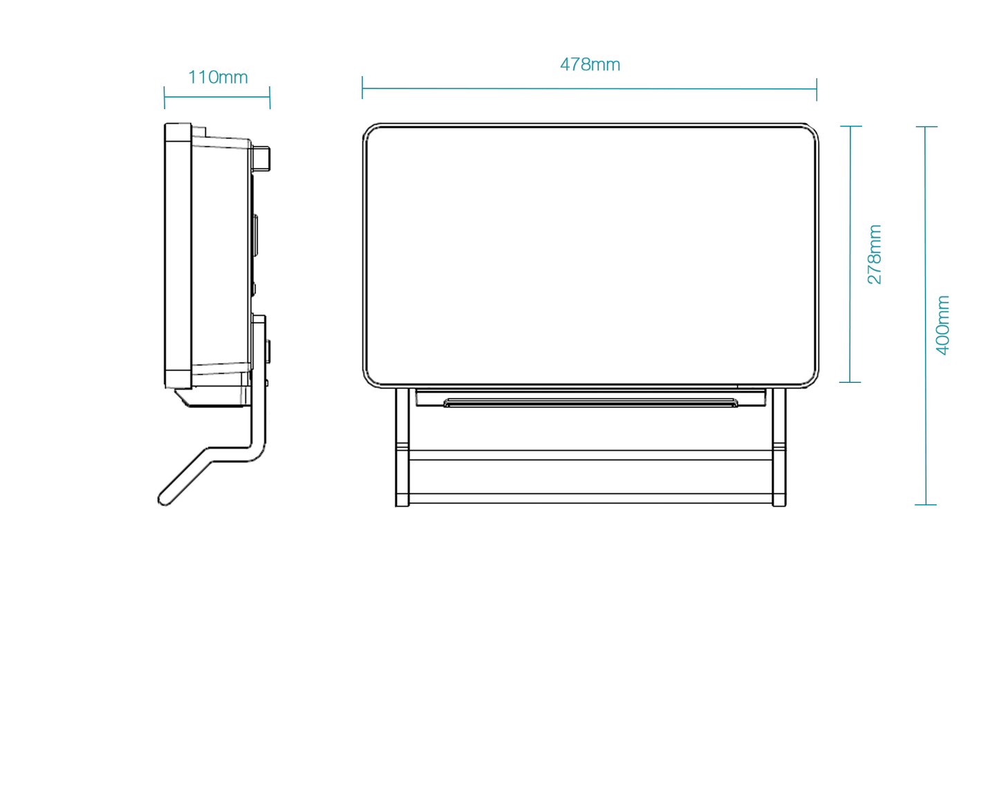 Martec Thermo 2200W PTC Bathroom Wall Heater with Towel Rail – Matt White - Mases LightingMartec