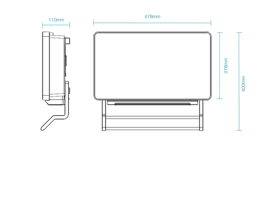 Martec Thermo 2200W PTC Bathroom Wall Heater with Towel Rail – Matt White - Mases LightingMartec