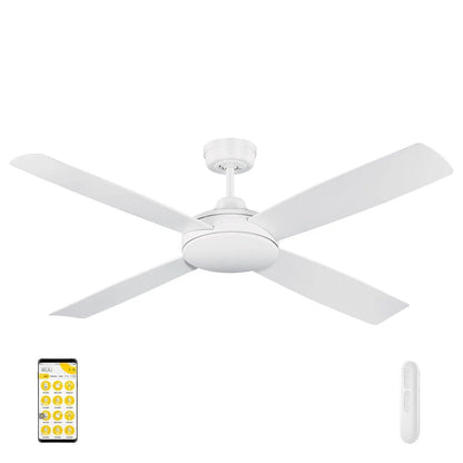 Mercator Anova Smart DC Ceiling Fan Wi - Fi in Black or White - Mases LightingMercator