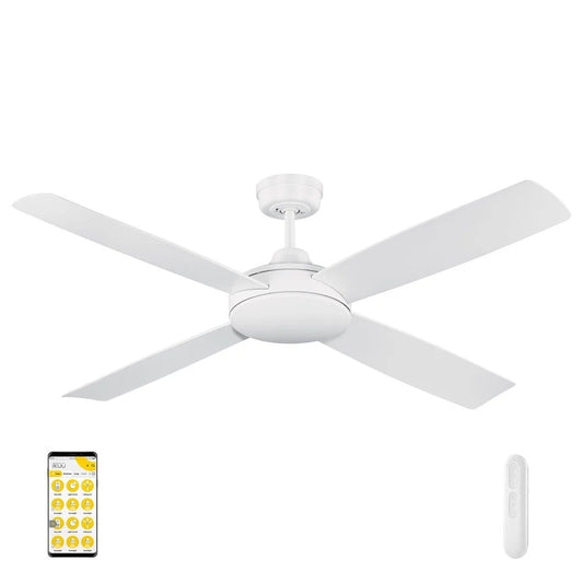 Mercator Anova Smart DC Ceiling Fan Wi - Fi in Black or White - Mases LightingMercator