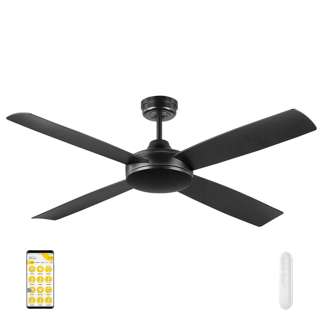 Mercator Anova Smart DC Ceiling Fan Wi - Fi in Black or White - Mases LightingMercator