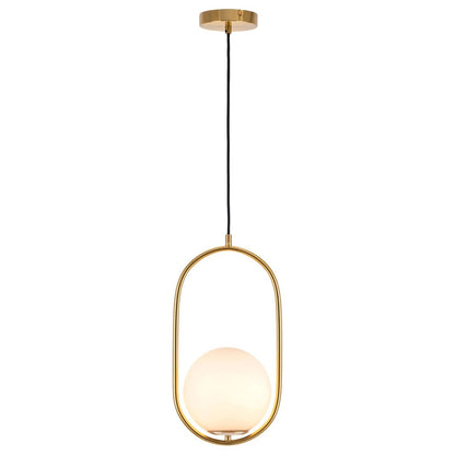 Mercator Ava 1Lt Pendant Light - Black/Brushed Brass - Mases LightingMercator