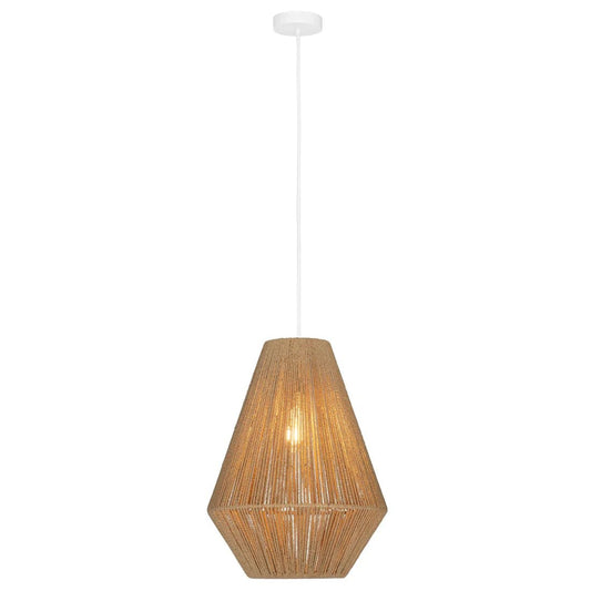 Mercator Hobart 1Lt Pendant Light - Black/Natural - Mases LightingMercator