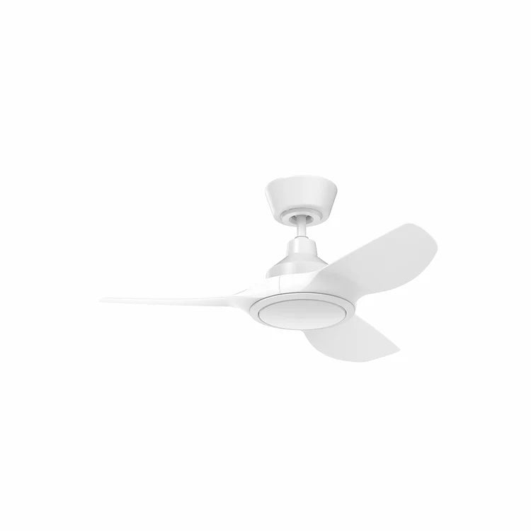 Mercator Jota Mini DC Ceiling Fan With LED Light White 36" FC2118093WH - Mases LightingMercator