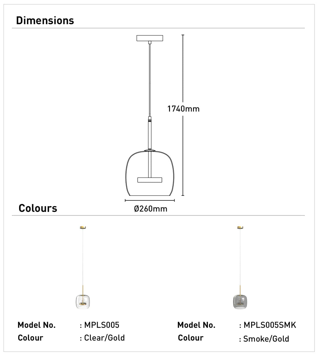 Mercator MOD 1Lt Pendant Light MPLS005