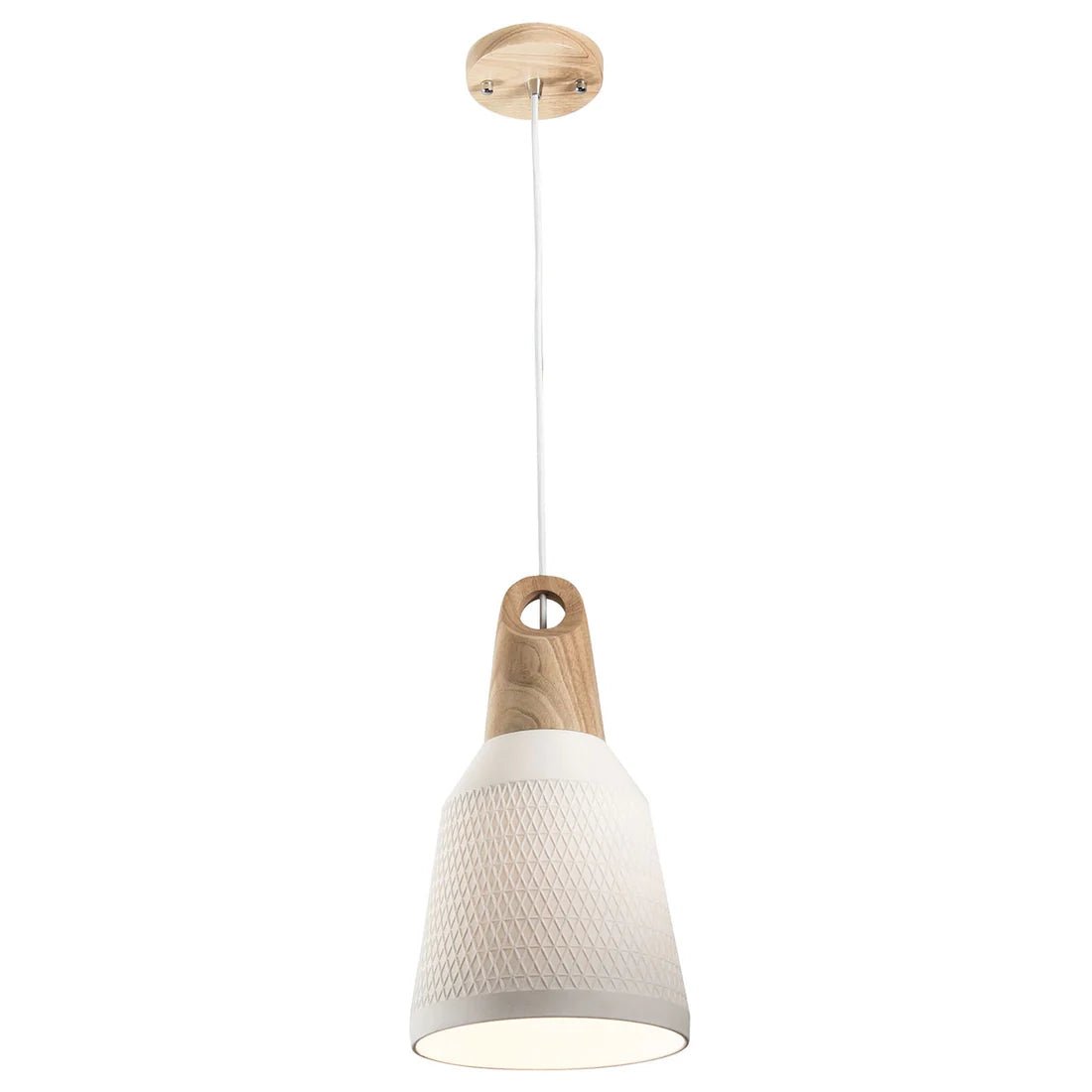 Mercator Morrissey 1Lt Large, Small Pendant Light - White - Mases LightingMercator