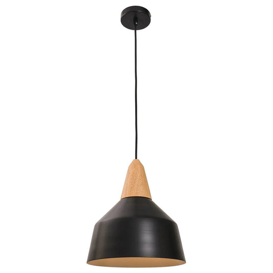 Mercator Noel 1Lt Small Light Pendant - Black/White - Mases LightingMercator