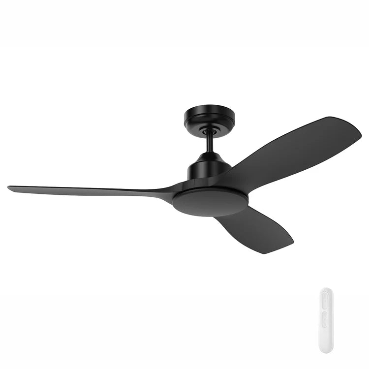 Mercator Raptor S DC Ceiling Fan 48" Black FC970123BK - Mases LightingMercator