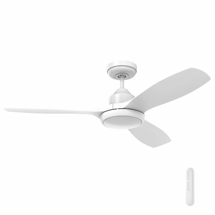 Mercator Raptor S DC Ceiling Fan With LED Light White 48" FC978123WH - Mases LightingMercator