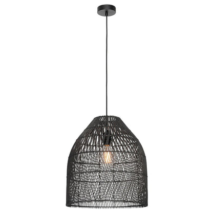 Mercator Sawyer 1Lt Pendant Light - Black/Natural - Mases LightingMercator