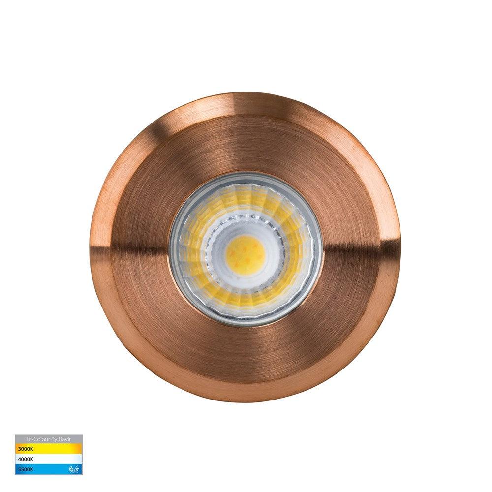 Mini Ollo LED Step or inground Light in Black, Copper or 316 Stainless Steel Havit Lighting - HV2892T - Mases LightingHavit Lighting