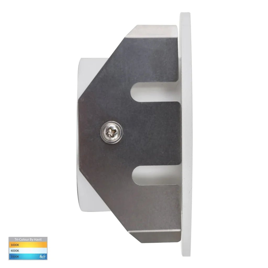 Mini Reces Round LED Step Light Antique Brass, Black, White, Brass, Stainless Steel Havit Lighting HV3206T - 12V - Mases LightingHavit Lighting