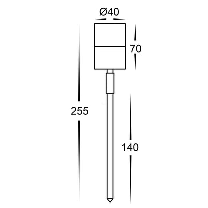 Mini Tivah LED Garden Spike Light 3w in Black/SS316/Brass/Graphite Havit Lighting - HV1426NW - Mases LightingHavit Lighting