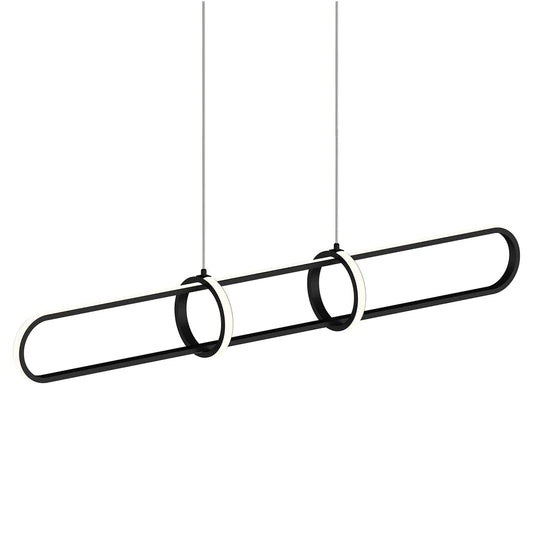 Modern LED Pendant Light CCT 30w Black, Brass - Mases LightingMercator