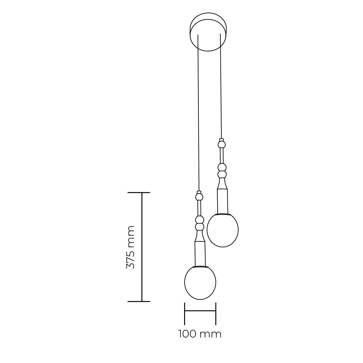 Moreno Pendant Light Single or Two Lights – Matte Bronze  | Lighting Creations