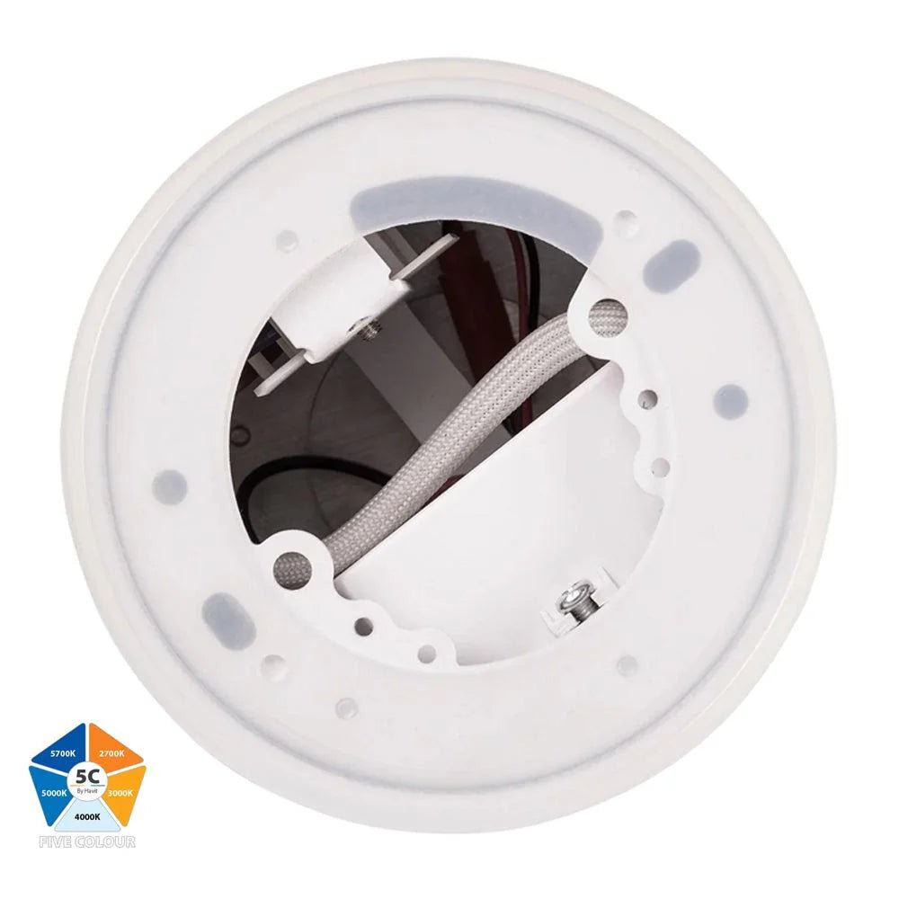 Nella Surface Mounted LED Downlight 12w Black, White CCT HV5842S-BLK, HV5842S-WHT Havit Lighting