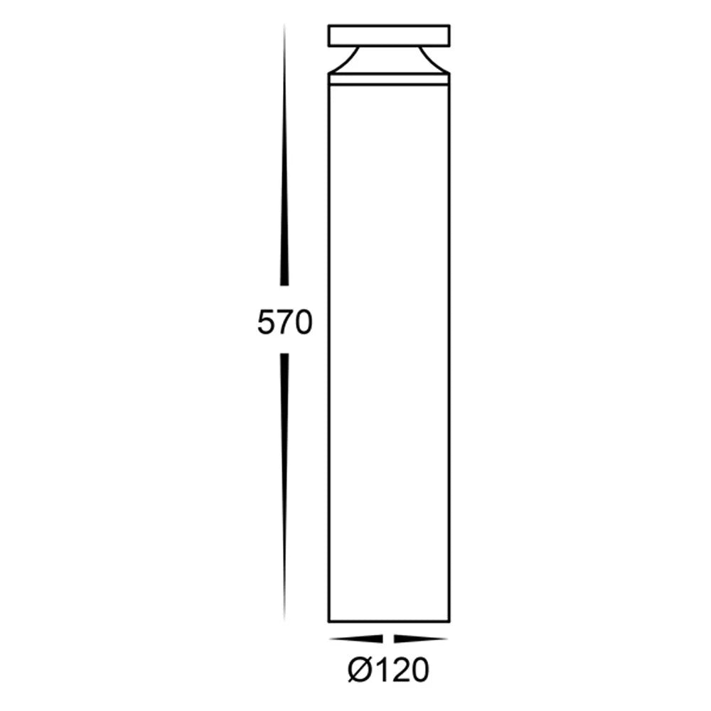 Noray LED Bollard Light Round CCT 570mm in Black Havit Lighting - HV1638T-BLK-RND