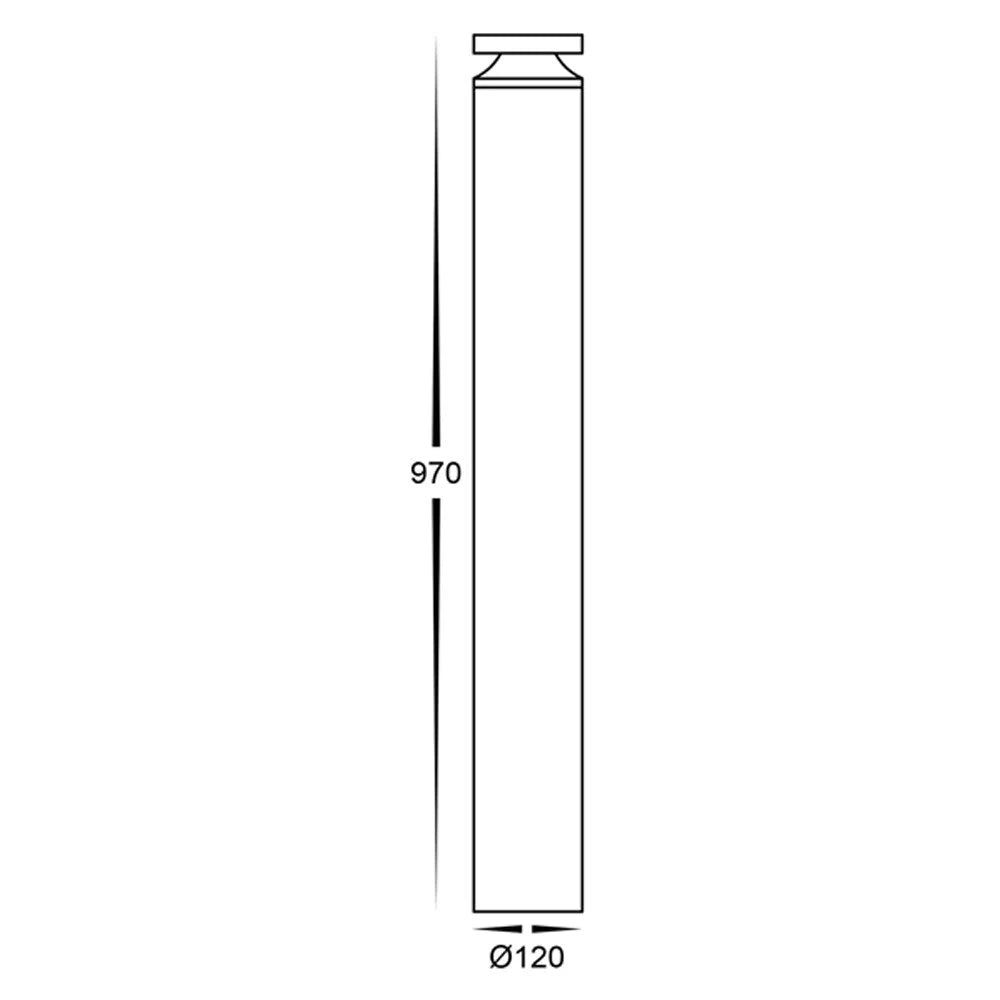 Noray LED Bollard Light Round CCT 970mm in Black Havit Lighting - HV1639T-BLK-RND