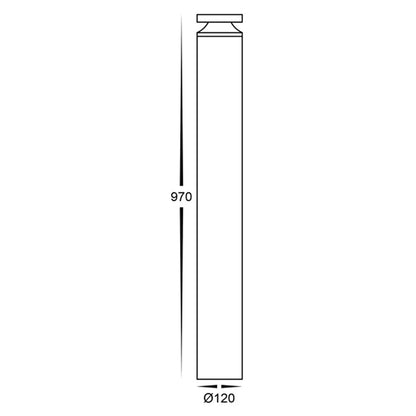 Noray LED Bollard Light Round CCT 970mm in Black Havit Lighting - HV1639T - BLK - RND - Mases LightingHavit Lighting