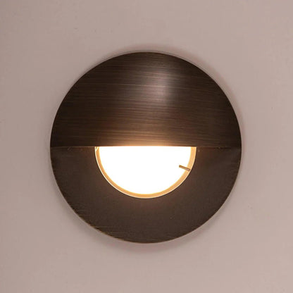 Ollo LED Step Light with Eyelid TRI Colour 5w in BLK/SS316/CP/AB/BR/GPH Havit Lighting - HV19012T - Mases LightingHavit Lighting