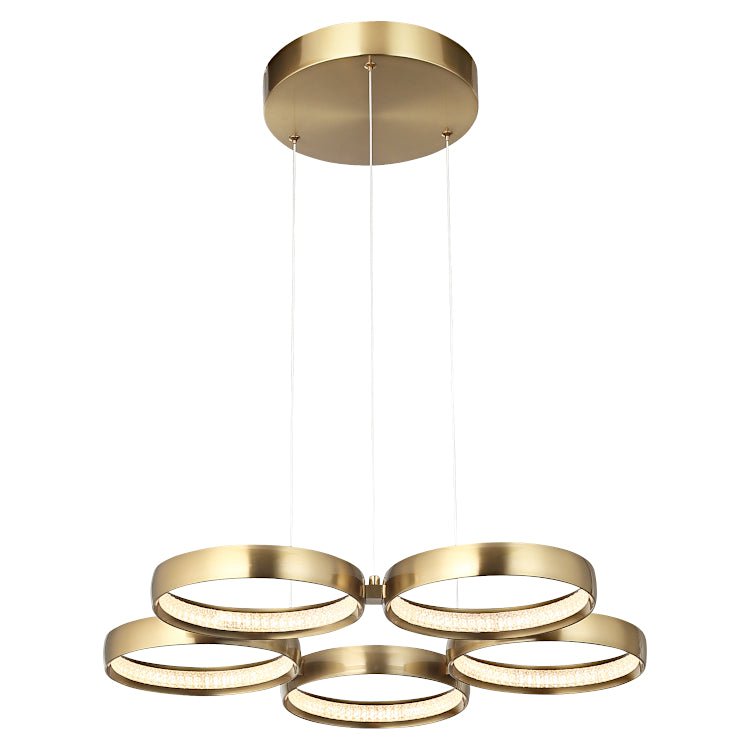 Olympus 5 Light LED Pendant Gold, White or Black