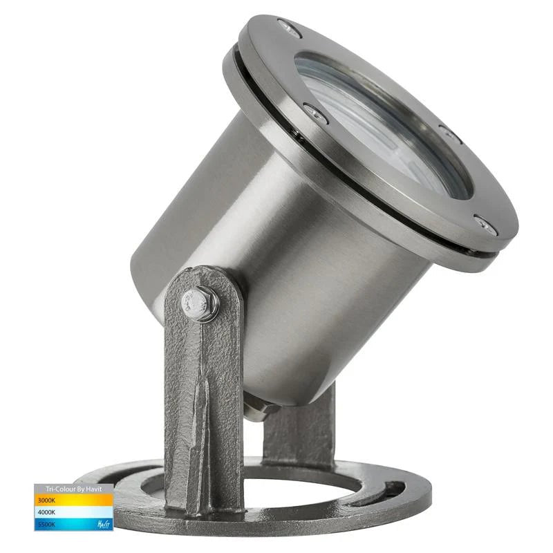 Onder LED Pond Light TRI Colour 5w in 316 Stainless Steel Havit Lighting - HV1491T - Mases LightingHavit Lighting