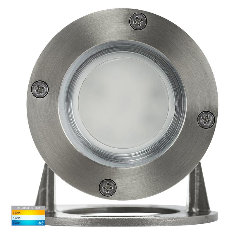 Onder LED Pond Light TRI Colour 5w in 316 Stainless Steel Havit Lighting - HV1491T